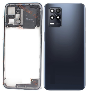 SPAREWARE® Back Panel Back Door Panel Body Cover For Realme 9 5G -Black (MIDDLE RING BACK PANEL WITH ALL LOGO)