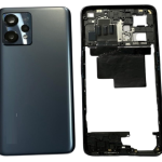SPAREWARE® Back Panel Back Door Panel Body Cover For Realme 9 4G -Black (MIDDLE RING BACK PANEL WITH ALL LOGO)