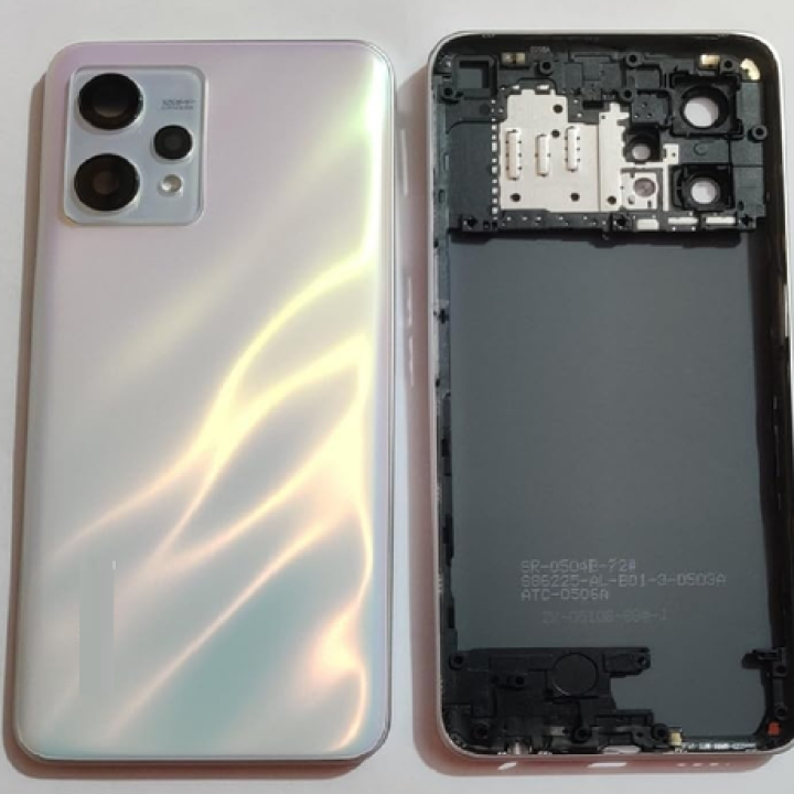 SPAREWARE® Back Panel Back Door Panel Body Cover For Realme 9 4G -White (MIDDLE RING BACK PANEL WITH ALL LOGO)
