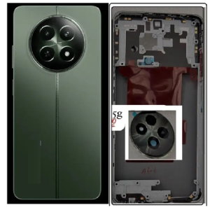 SPAREWARE® Back Panel Back Door Panel Body Cover For Realme 12X 5G -Dark Green (MIDDLE RING + BACK PANEL WITH ALL LOGO)
