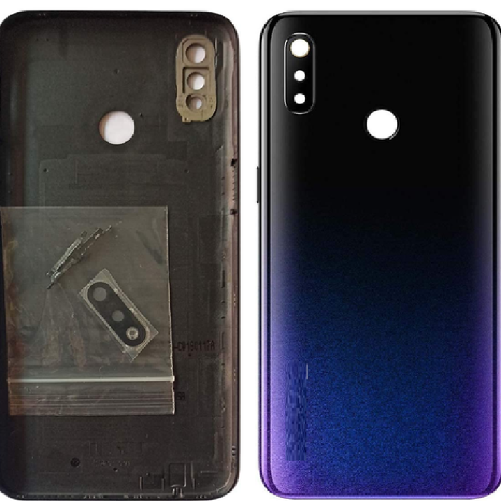 SPAREWARE® Back Panel Back Door Panel Body Cover For Realme 3 -Black (WITH ALL LOGO)