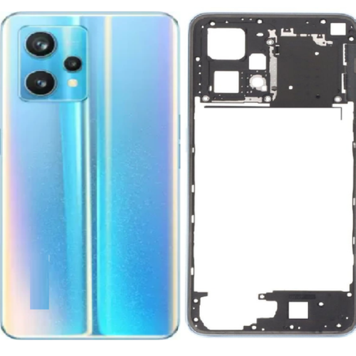 SPAREWARE® Back Panel Back Door Panel Body Cover For Realme 9 Pro Plus -Blue (MIDDLE RING BACK PANEL WITH ALL LOGO)