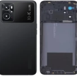 SPAREWARE® Back Panel Back Door Panel Body Cover For Oppo K10 5G -Black (MIDDLE RING BACK PANEL WITH ALL LOGO)
