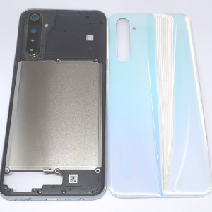 SPAREWARE® Back Panel Back Door Panel Body Cover For Realme 6 -White (MIDDLE RING BACK PANEL WITH ALL LOGO)