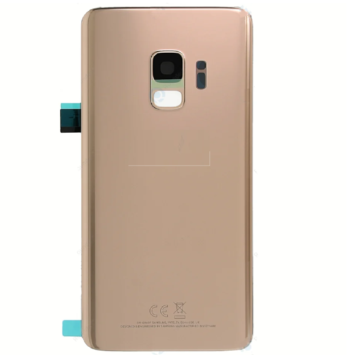 SPAREWARE® Battery Cover Back Door Body Panel For Samsung Galaxy S9 -Gold (WITH CAMERA LENS)