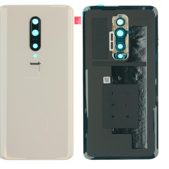 SPAREWARE® Battery Cover Back Door Panel Body For Oneplus 7 Pro - Gold  (WITH CAMERA LENS)