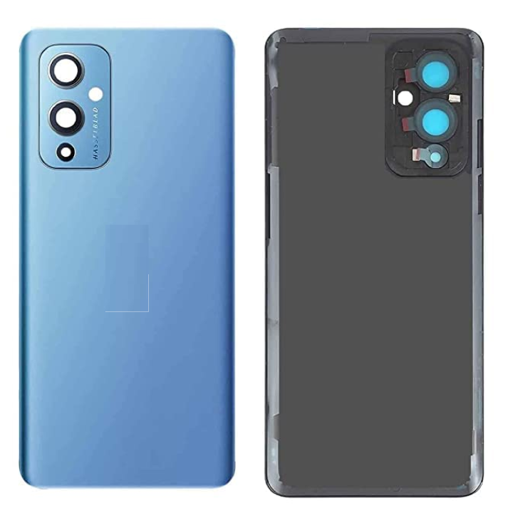 SPAREWARE® Battery Cover Back Door Panel Body For Oneplus 9 -Blue (WITH CAMERA LENS)