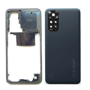 SPAREWARE® Back Panel Body Cover For Mi Redmi Note 11S -Black (MIDLE RING+BACK PANEL WITH LENS)