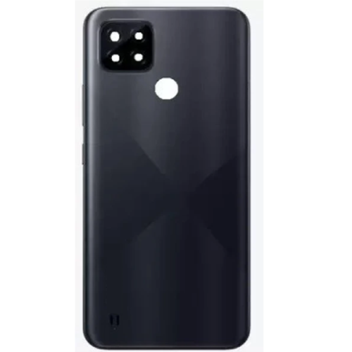 SPAREWARE® Back Panel Back Door Panel Body Cover For Realme C21Y-Black (WITH ALL LOGO)
