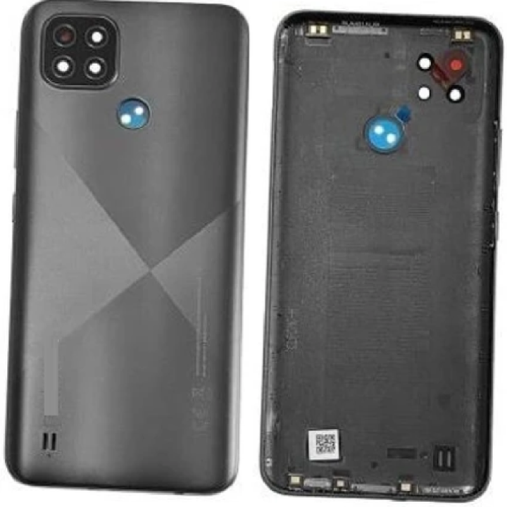 SPAREWARE® Back Panel Back Door Panel Body Cover For Realme C21 -Black (ORIGINAL WITH NETWORK NFC OR LOGO)