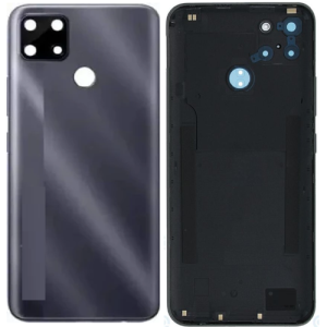 SPAREWARE® Back Panel Back Door Panel Body Cover For Realme C25 -Black (ORIGINAL WITH NETWORK NFC OR LOGO)