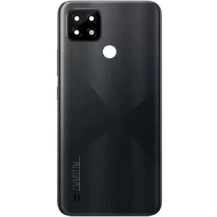 SPAREWARE® Back Panel Back Door Panel Body Cover For Realme C21 -Black (WITH ALL LOGO)