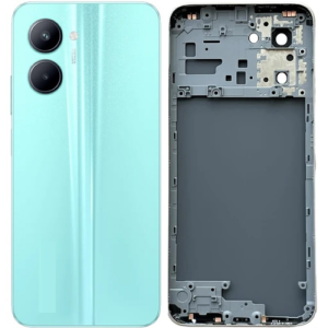 SPAREWARE® Back Panel Back Door Panel Body Cover For Realme C33 -Green (MIDDLE RING + BACK PANEL WITH ALL LOGO)