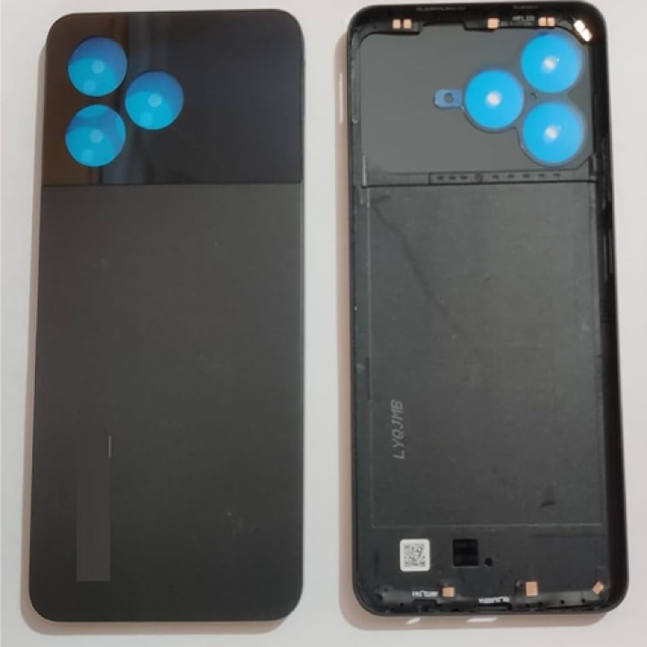 SPAREWARE® Back Panel Back Door Panel Body Cover For Realme C53 -Black (ORIGINAL WITH ALL LOGO)