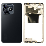 SPAREWARE® Back Panel Back Door Panel Body Cover For Realme Narzo N53 -Black (MIDDLE RING + BACK PANEL WITH ALL LOGO)