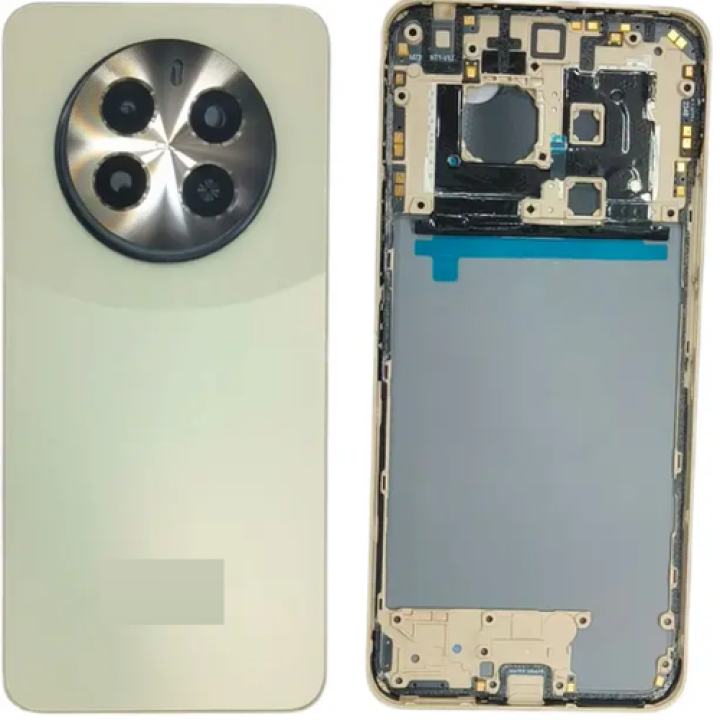 SPAREWARE® Back Panel Back Door Panel Body Cover For Realme Narzo 70 Pro -Gold (MIDDLE RING +BACK PANEL WITH ALL LOGO)