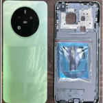 SPAREWARE® Back Panel Back Door Panel Body Cover For Realme P1 5G -Green (MIDDLE RING + BACK PANEL WITH ALL LOGO)