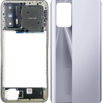 SPAREWARE® Back Panel Back Door Panel Body Cover For Realme X7 Max -Silver (MIDDLE RING + BACK PANEL WITH ALL LOGO)