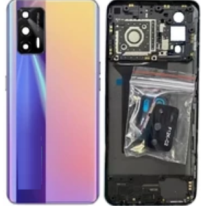 SPAREWARE® Back Panel Back Door Panel Body Cover For Realme X7 Max -Pink (MIDDLE RING + BACK PANEL WITH ALL LOGO)