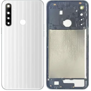 SPAREWARE® Back Panel Back Door Panel Body Cover For Realme Narzo 10 -White (MIDDLE RING + BACK PANEL WITH ALL LOGO)