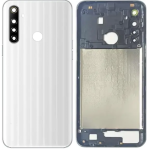 SPAREWARE® Back Panel Back Door Panel Body Cover For Realme Narzo 10 -White (MIDDLE RING + BACK PANEL WITH ALL LOGO)