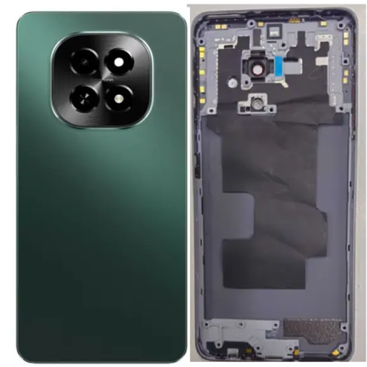 SPAREWARE® Back Panel Back Door Panel Body Cover For Realme C63 5G-Green (MIDDLE RING + BACK PANEL WITH ALL LOGO)