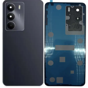 SPAREWARE® Back Panel Back Door Panel Body Cover For Realme C73 -Black (CAMERA LENS OR  WITH ALL LOGO)