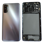 SPAREWARE® Back Panel Back Door Panel Body Cover For Realme X7 -Silver (MIDDLE RING + BACK PANEL WITH ALL LOGO)
