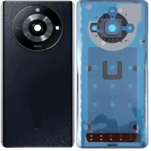 SPAREWARE® Back Panel Back Door Panel Body Cover For Realme Narzo 60X -Black (CAMERA LENS OR WITH ALL LOGO)