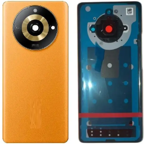 SPAREWARE® Back Panel Back Door Panel Body Cover For Realme Narzo 60X -Orange (CAMERA LENS OR WITH ALL LOGO)