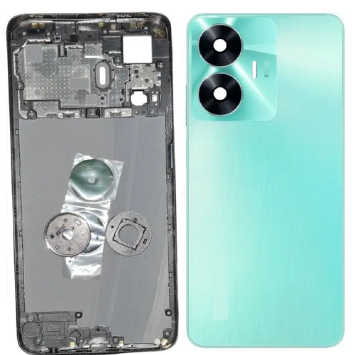 SPAREWARE® Back Panel Back Door Panel Body Cover For Realme C55 -Green (MIDDLE RING + BACK PANEL WITH ALL LOGO)