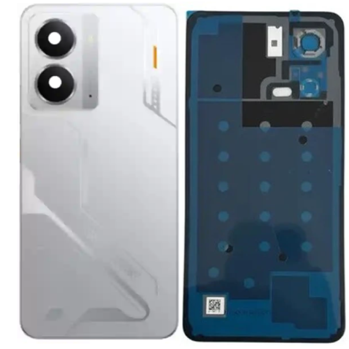 SPAREWARE® Back Panel Back Door Panel Body Cover For Realme P3 5G -Silver (CAMERA GLASS HEAT GASKET OR WITH ALL LOGO)