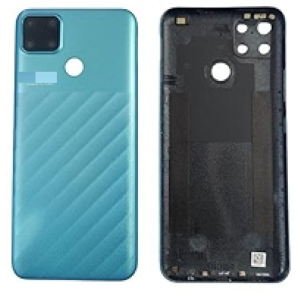 SPAREWARE® Back Panel Back Door Panel Body Cover For Realme Narzo 30A -Blue (WITH ALL LOGO)
