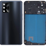 SPAREWARE® Back Panel Back Door Panel Body Cover For Oppo F19 -Black(MIDDLE RING BACK PANEL BUTTON OR LENS WITH LOGO)
