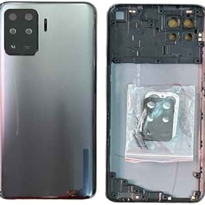 SPAREWARE® Back Panel Back Door Panel Body Cover For Oppo F19 Pro -Black(MIDDLE RING BACK PANEL BUTTON OR LENS WITH LOGO)