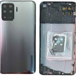 SPAREWARE® Back Panel Back Door Panel Body Cover For Oppo F19 Pro -Black(MIDDLE RING BACK PANEL BUTTON OR LENS WITH LOGO)
