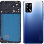 SPAREWARE® Back Panel Back Door Panel Body Cover For Oppo F19 -Blue (MIDDLE RING BACK PANEL BUTTON OR LENS WITH LOGO)