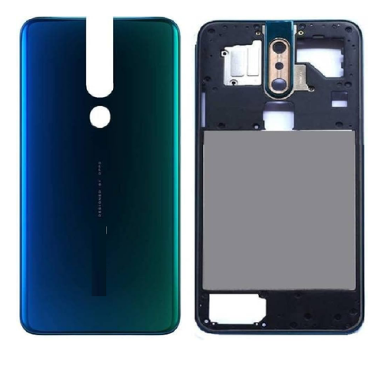 SPAREWARE® Back Panel Back Door Panel Body Cover For Oppo F11 Pro-Green (MIDDLE RING BACK PANEL BUTTON OR LENS WITH LOGO)