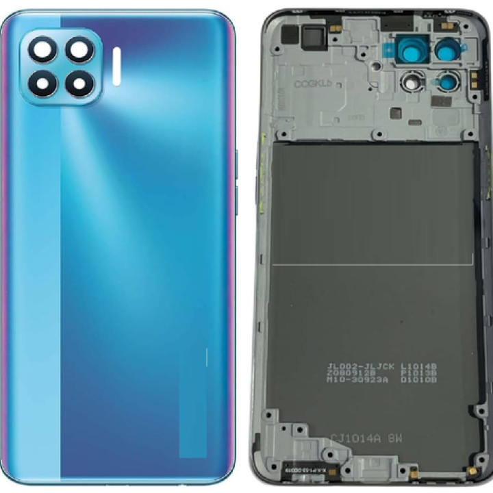 SPAREWARE® Back Panel Back Door Panel Body Cover For Oppo F17 Pro -Blue (MIDDLE RING BACK PANEL BUTTON OR LENS WITH LOGO)