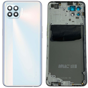 SPAREWARE® Back Panel Back Door Panel Body Cover For Oppo F17 Pro -White (MIDDLE RING BACK PANEL BUTTON OR LENS WITH LOGO)