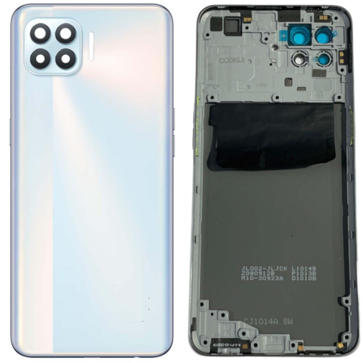 SPAREWARE® Back Panel Back Door Panel Body Cover For Oppo F17 Pro -White (MIDDLE RING BACK PANEL BUTTON OR LENS WITH LOGO)