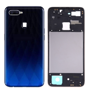 SPAREWARE® Back Panel Back Door Panel Body Cover For Oppo F9 -Blue (MIDDLE RING BACK PANEL BUTTON OR LENS WITH LOGO)