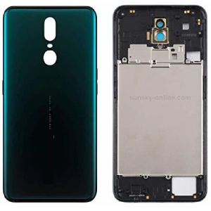 SPAREWARE® Back Panel Back Door Panel Body Cover For Oppo F11 -Green (MIDDLE RING BACK PANEL BUTTON OR LENS WITH LOGO)