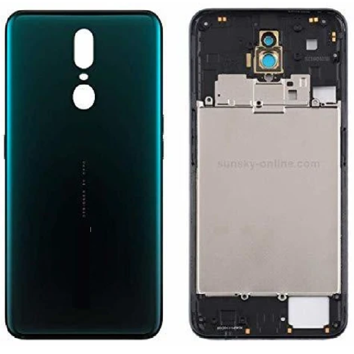 SPAREWARE® Back Panel Back Door Panel Body Cover For Oppo F11 -Green (MIDDLE RING BACK PANEL BUTTON OR LENS WITH LOGO)