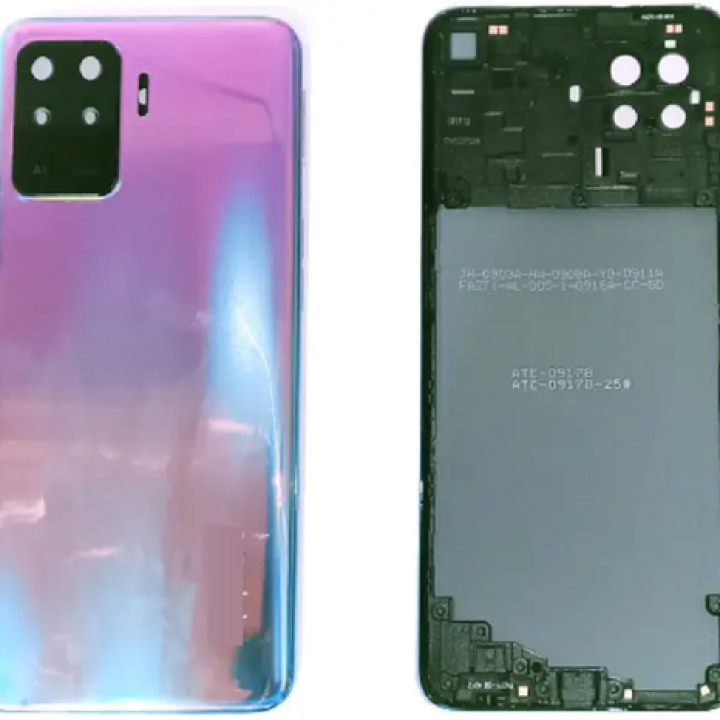 SPAREWARE® Back Panel Back Door Panel Body Cover For Oppo F19 Pro -Blue (MIDDLE RING BACK PANEL BUTTON OR LENS WITH LOGO)