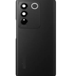 SPAREWARE® Back Door Panel Body Back Panel For Vivo V27 -Black (WITH CAMERA GLASS ALL LOGO)