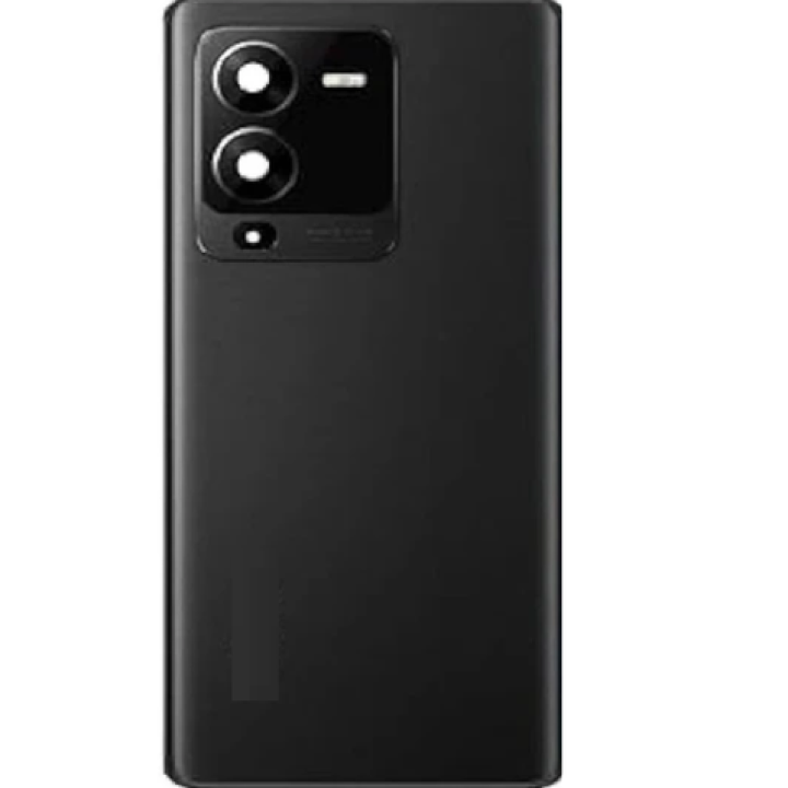 SPAREWARE® Back Door Panel Body Back Panel For Vivo V25 Pro -Black (WITH CAMERA GLASS ALL LOGO)