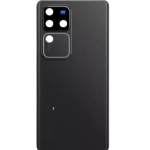 SPAREWARE® Back Door Panel Body Back Panel For Vivo V30 Pro -Black (CAMERA LENS OR WITH ALL LOGO)