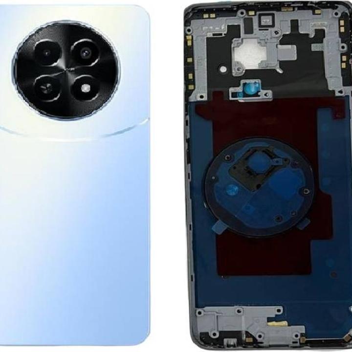 SPAREWARE® Back Panel Back Door Panel Body Cover For Realme Narzo 70X -Blue (MIDDLE RING + BACK PANEL WITH ALL LOGO)