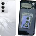 SPAREWARE® Back Panel Back Door Panel Body Cover For Realme C75 5G -Silver (MIDDLE RING + BACK PANEL WITH ALL LOGO)